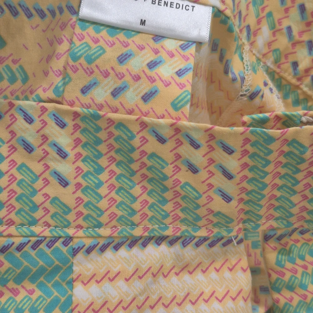 Peach and Teal Pleated Long A-line Skirt Modest Aztec Southwest Print - Picture 6 of 13